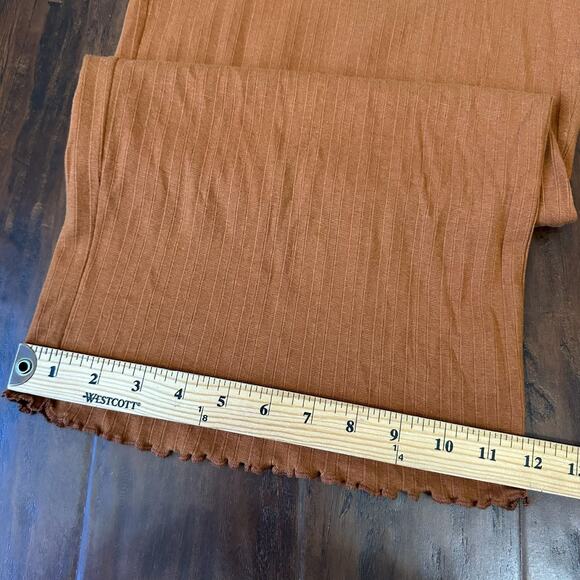 GARNET HILL Wide Leg Pants Brown Pull On Cropped High Rise Lagenlook - Picture 11 of 11